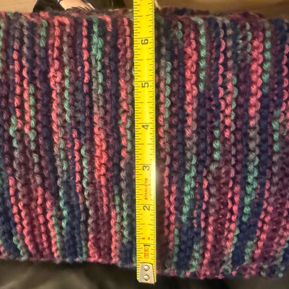 Multicolor Striped Knit Scarf 44” L x 7” W